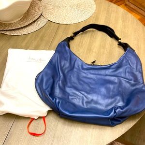 India Hicks Large Hobo style purse - Blue leather